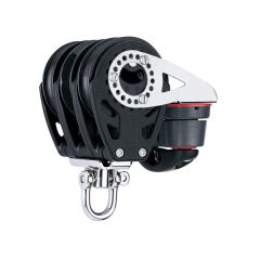 Harken 57mm Carbo triple ratchet block with cam cleat. Great  for small keelboats and big boats, for trimlines and sheeting systems. See this block and all our other Harken products on this page. 