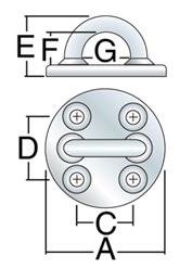 HK629 Pad Eye drawing