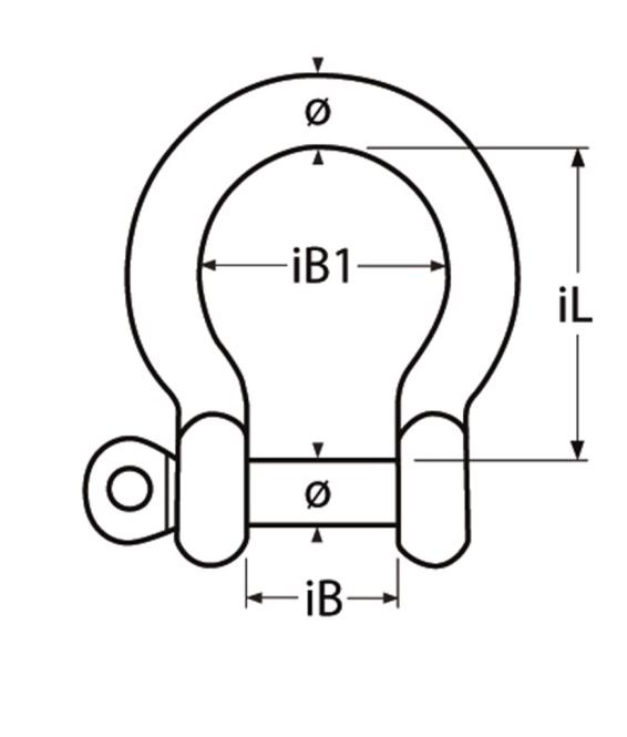 PRH106 Bow Shackle drawing