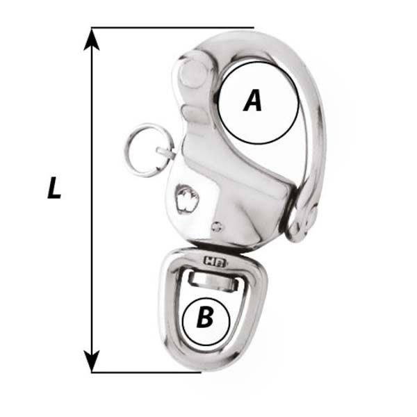 WR247S Snap Shackle with Swivel Eye drawing